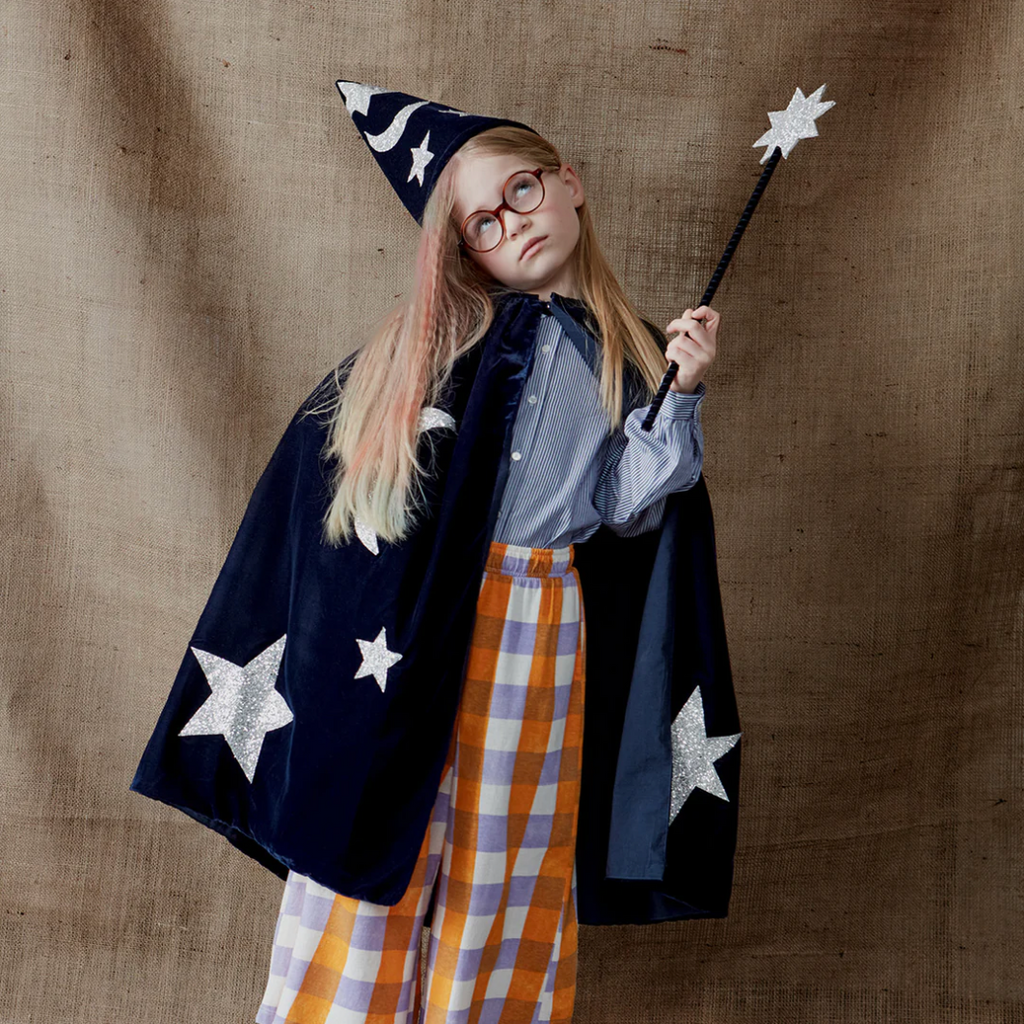 Meri Meri Blue Velvet Wizard Costume - Final Sale