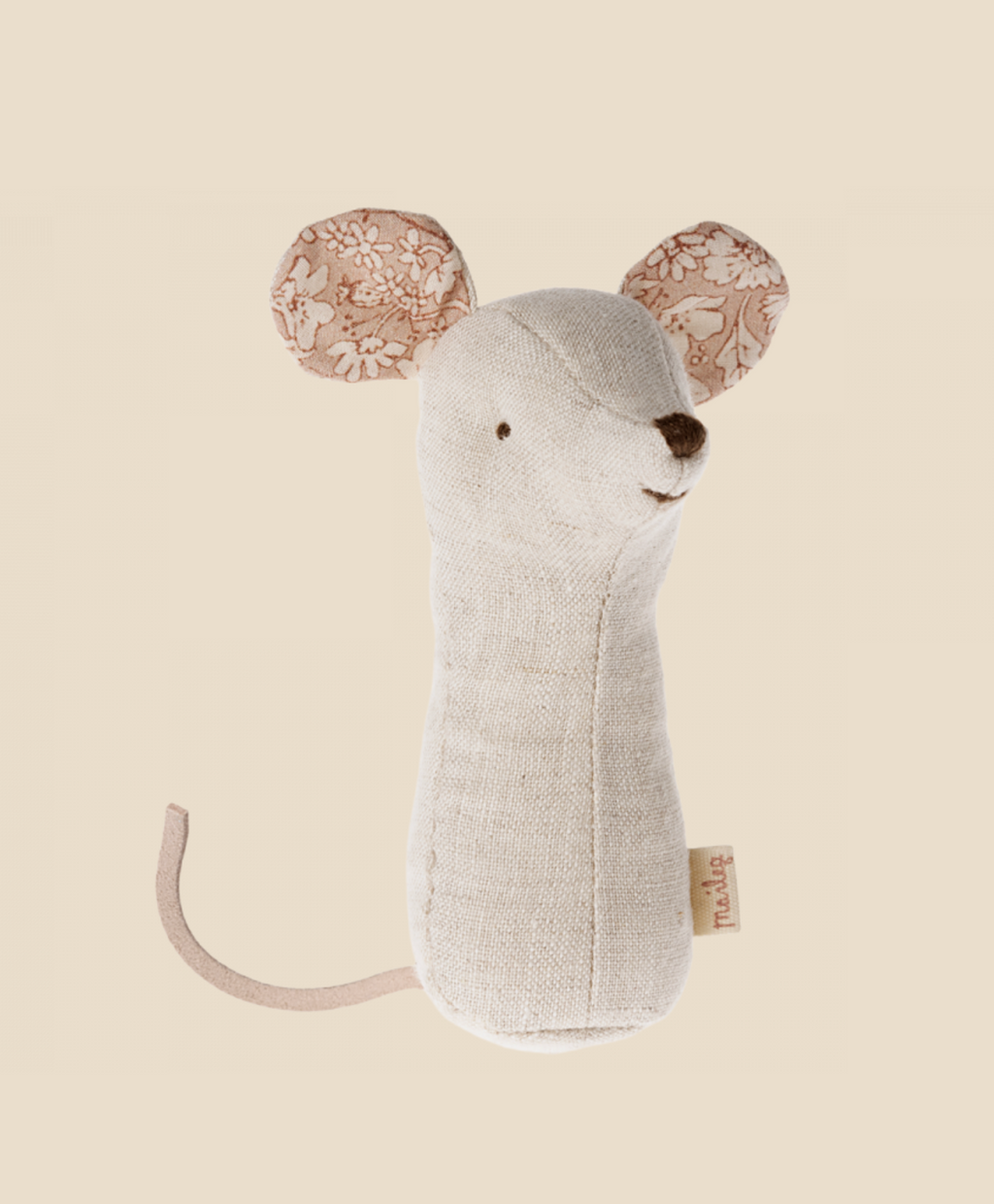 Maileg Lullaby Friend Rattles, Mouse -  Nature