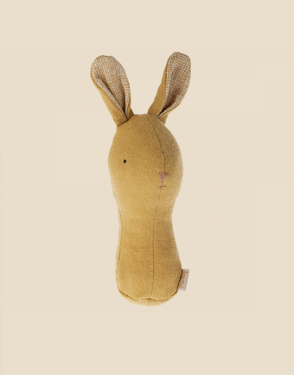 Maileg Lullaby Friend Rattles, Bunny -  Dusty Yellow