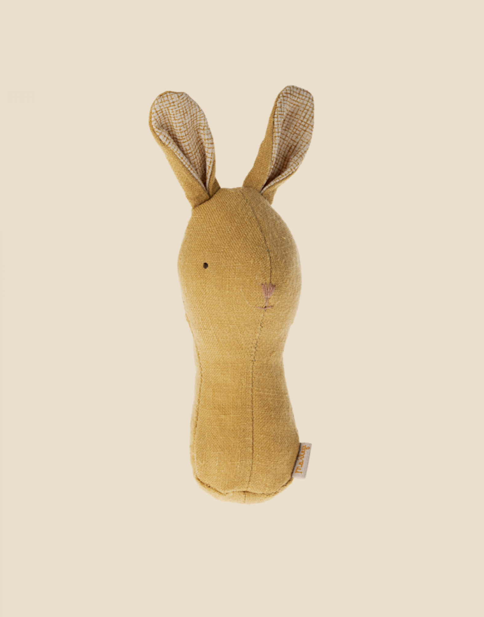 Maileg Lullaby Friend Rattles, Bunny -  Dusty Yellow