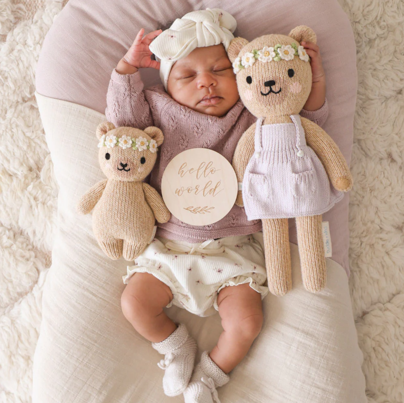 Cuddle + Kind Baby Honey Bear (Ivory Floral Crown)