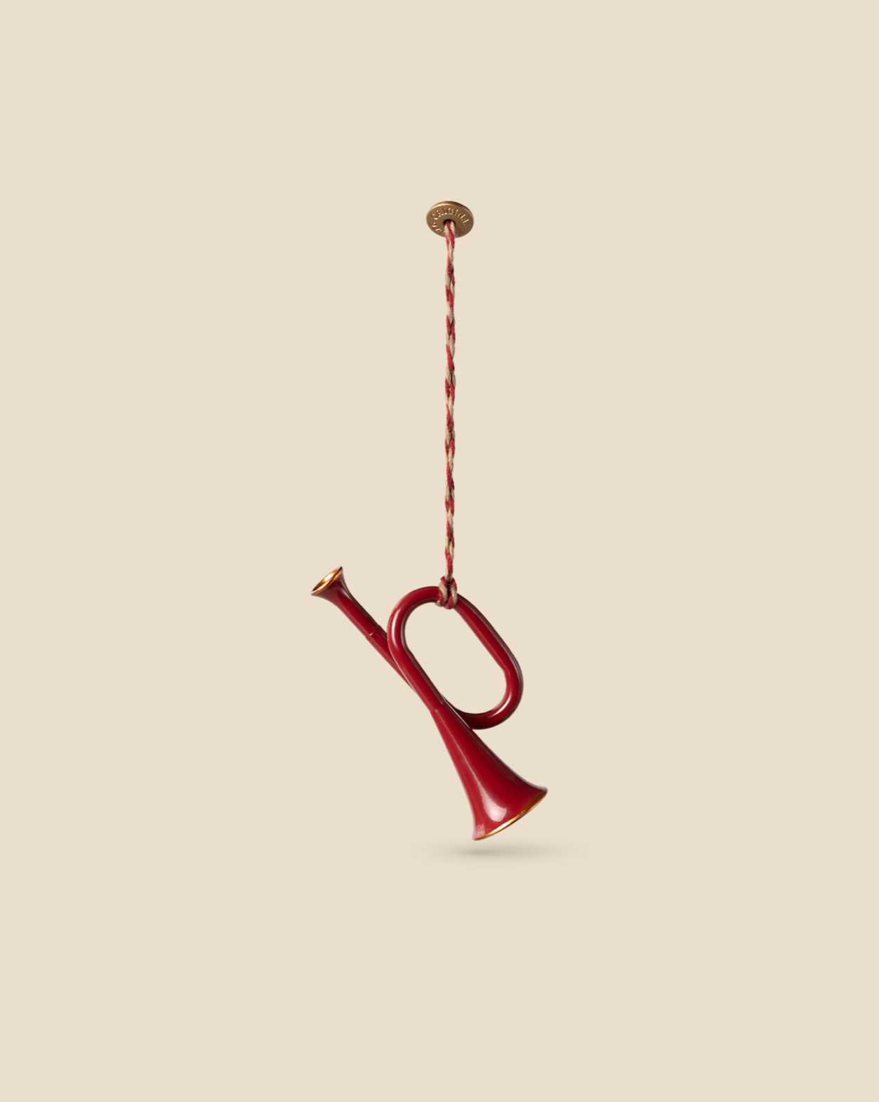 Maileg Metal Ornament - Trumpet, Red