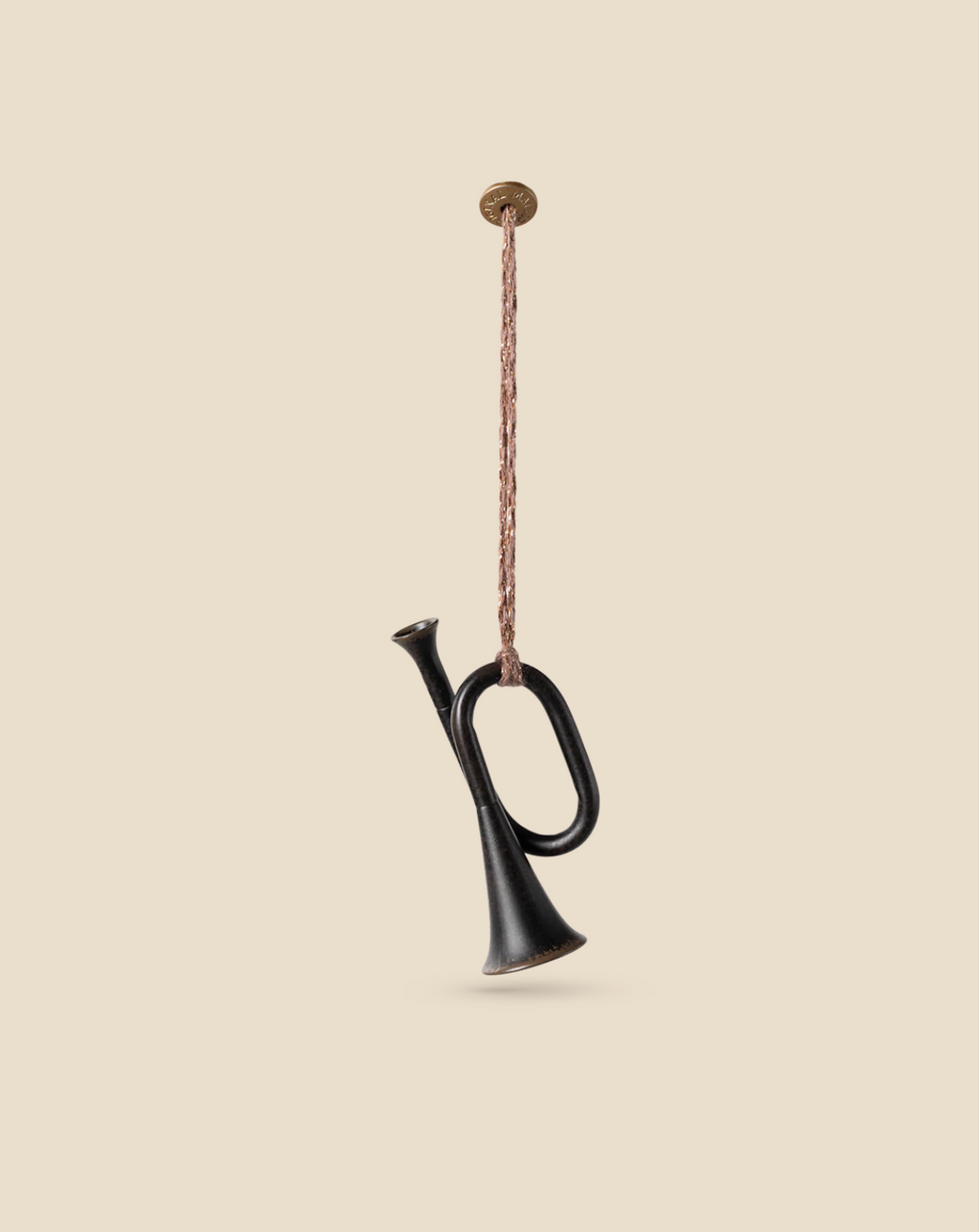 Maileg Metal Ornament - Trumpet, Anthracite