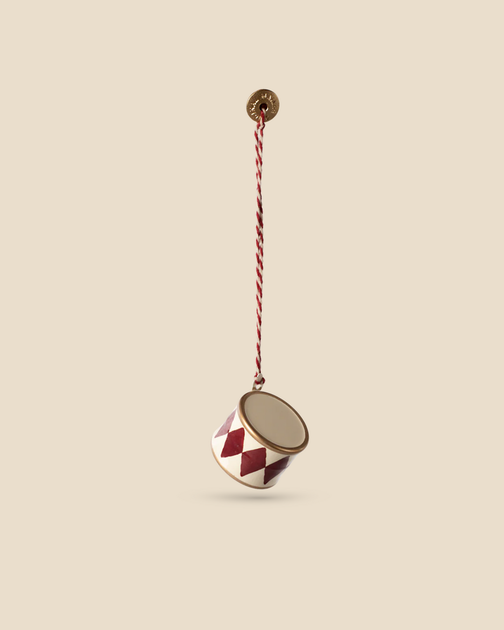 Maileg Metal Ornament - Small Drum, Red