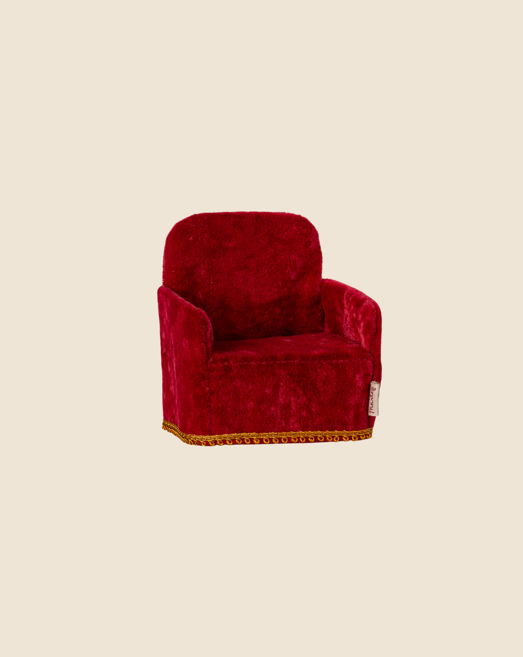 Maileg Soft Folding Chair, Mouse - Red