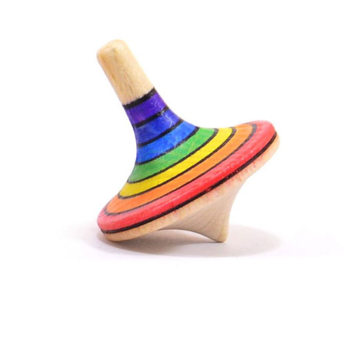 Mader Rallye Rainbow Spinning Top, Large - Red