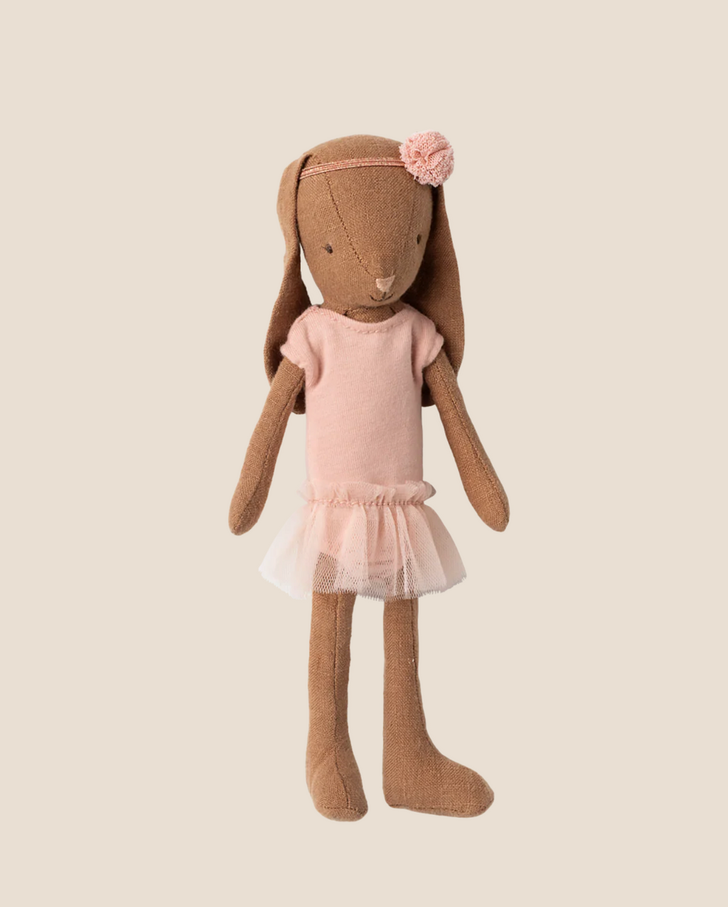 Maileg Bunny, Size 1 - Chocolate Brown - Ballet Suit and Skirt - Rose