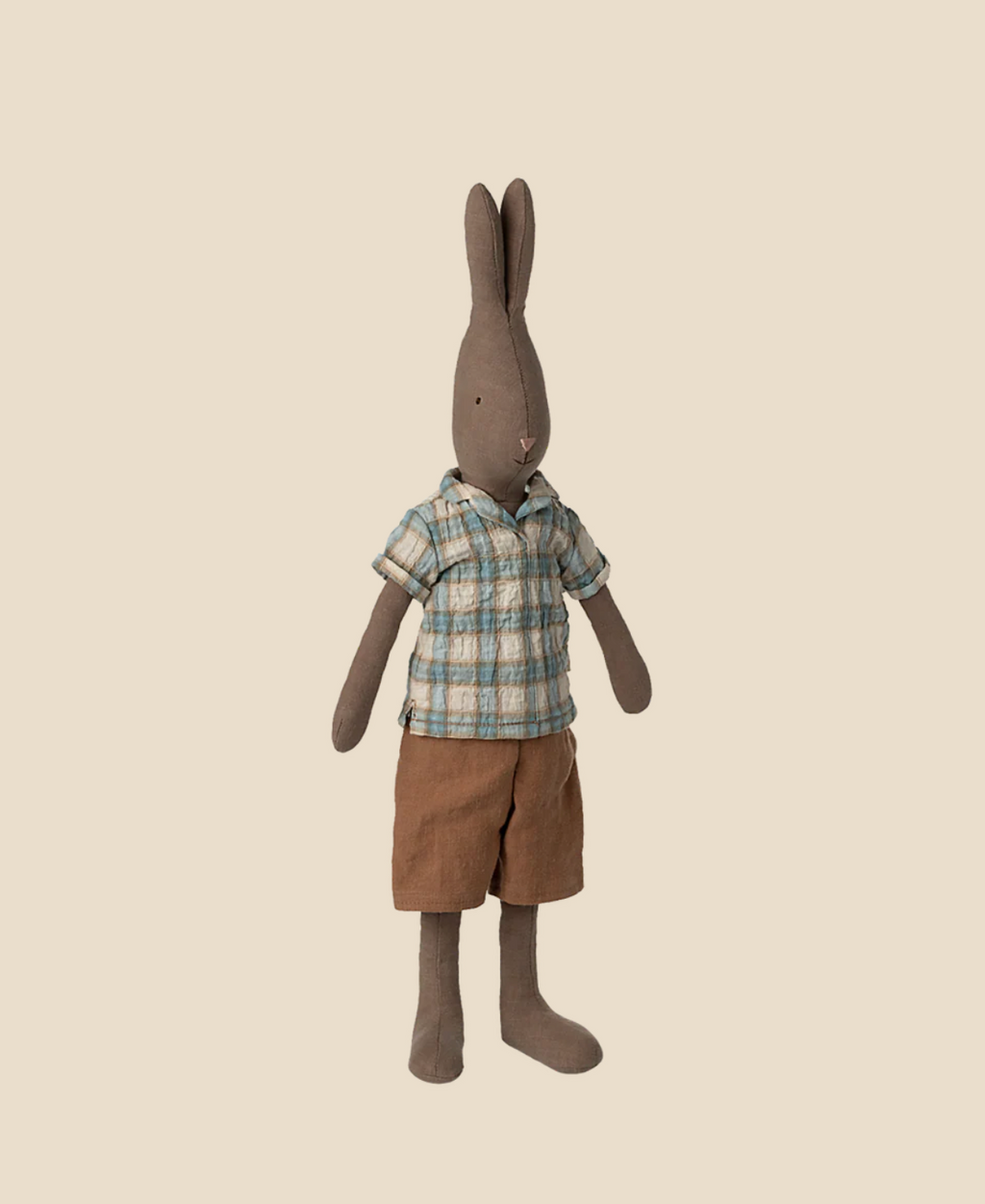 Maileg Rabbit, Size 3 - Brown - Shirt and Shorts