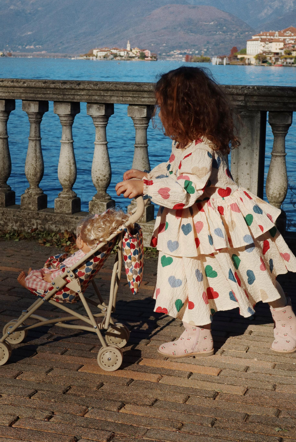 Konges Sloejd Doll Stroller - Heart Kisses