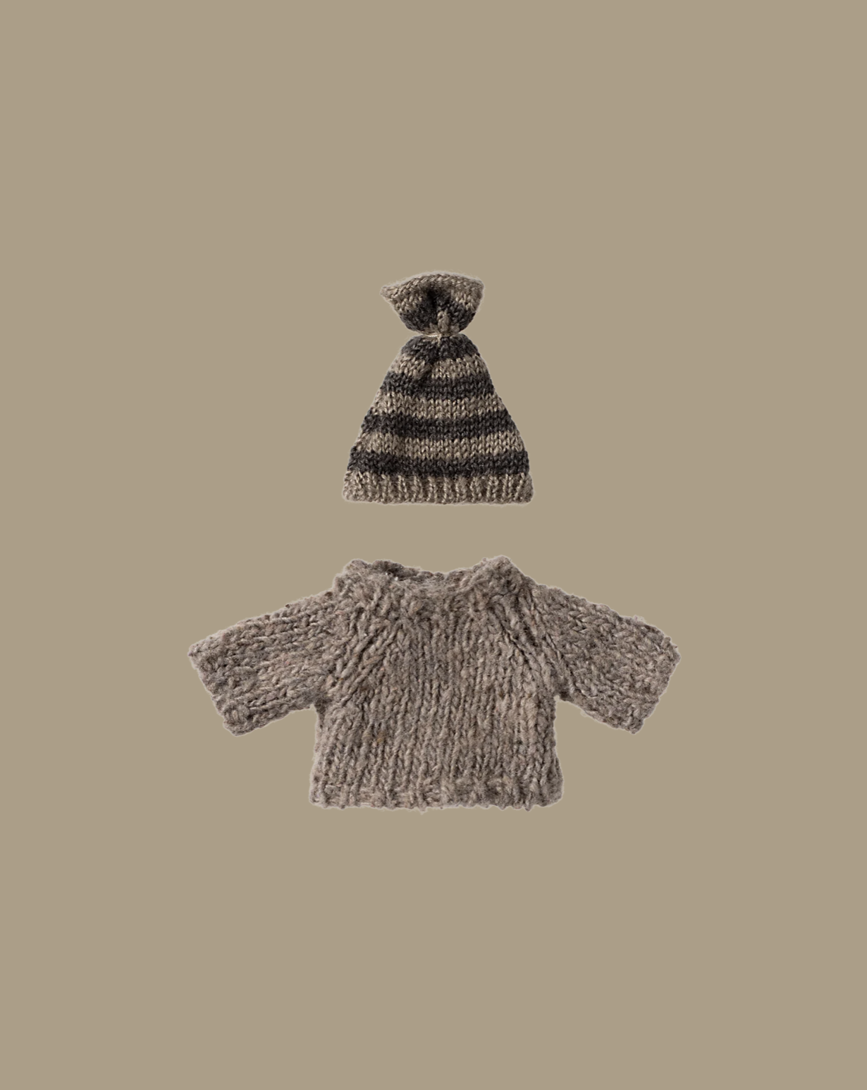 Maileg Extra Clothing: Knit Sweater and Hat for Big Brother Mouse