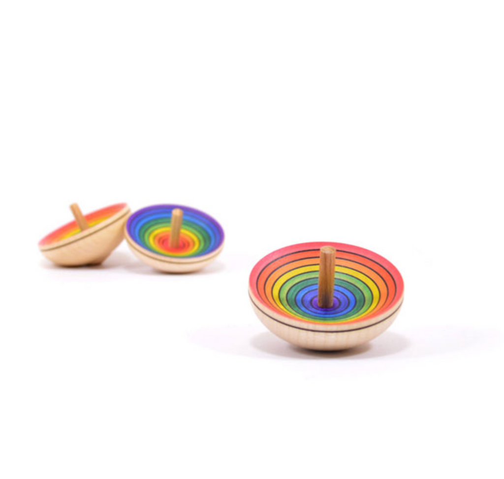 Mader UFO Spinning Top - Purple Rainbow