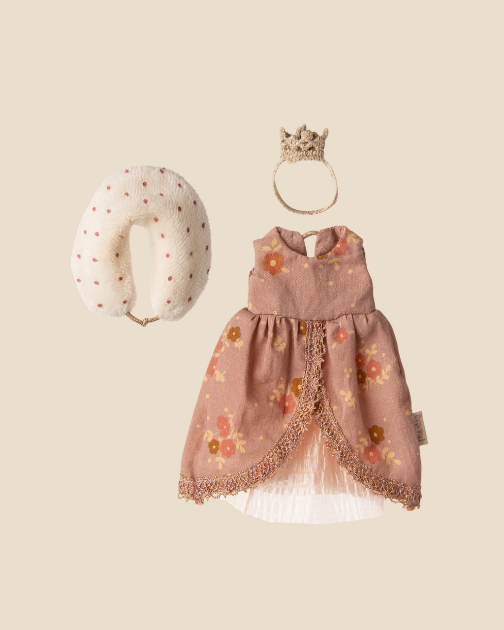 Maileg Mum Mouse in Queen Dress with Stand