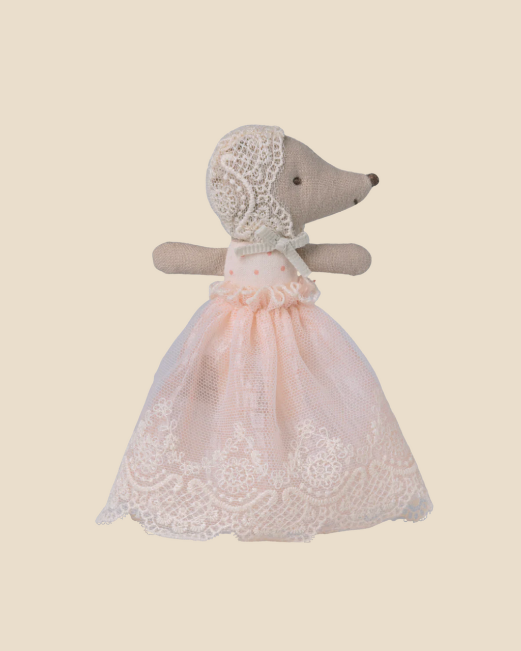 Maileg Baby Mouse in Gown - Powder