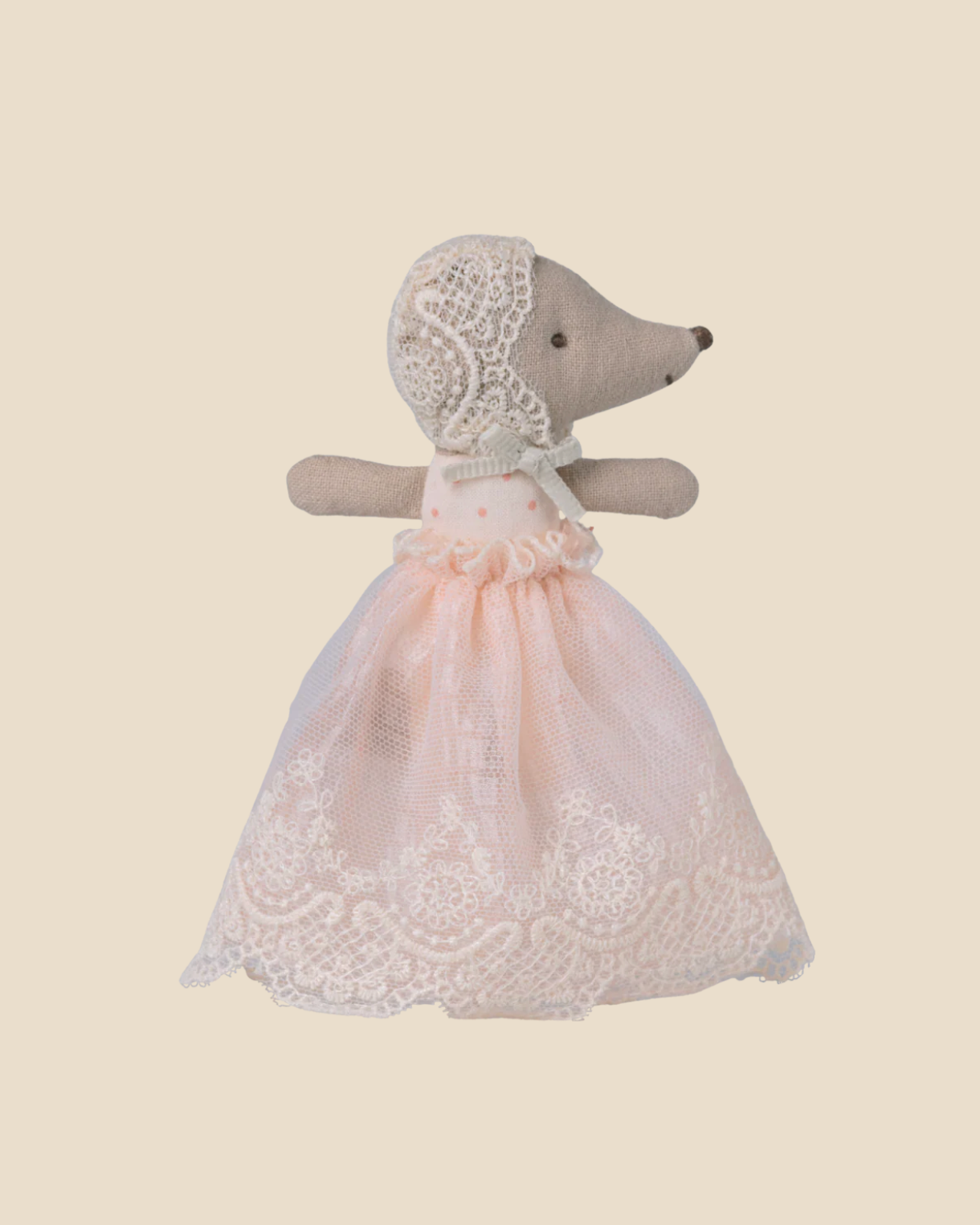 Maileg Baby Mouse in Gown - Powder