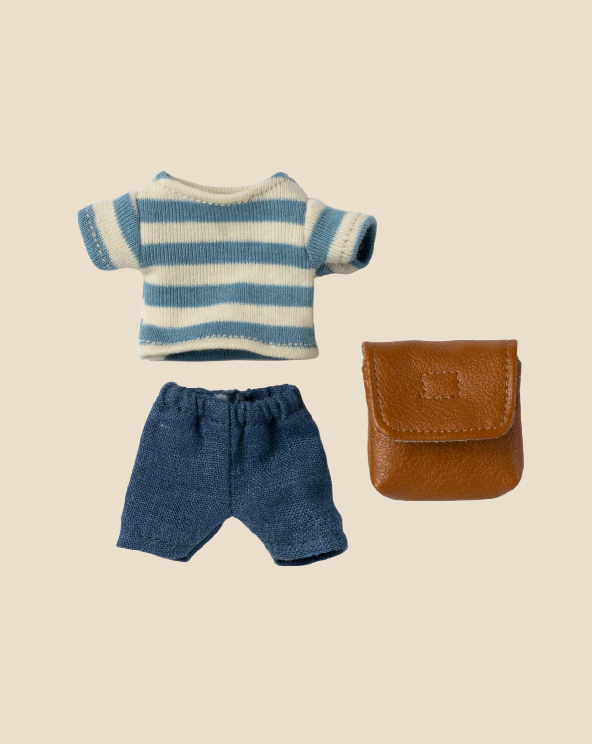Maileg Clothes and Bag, Big Brother Mouse - Brown