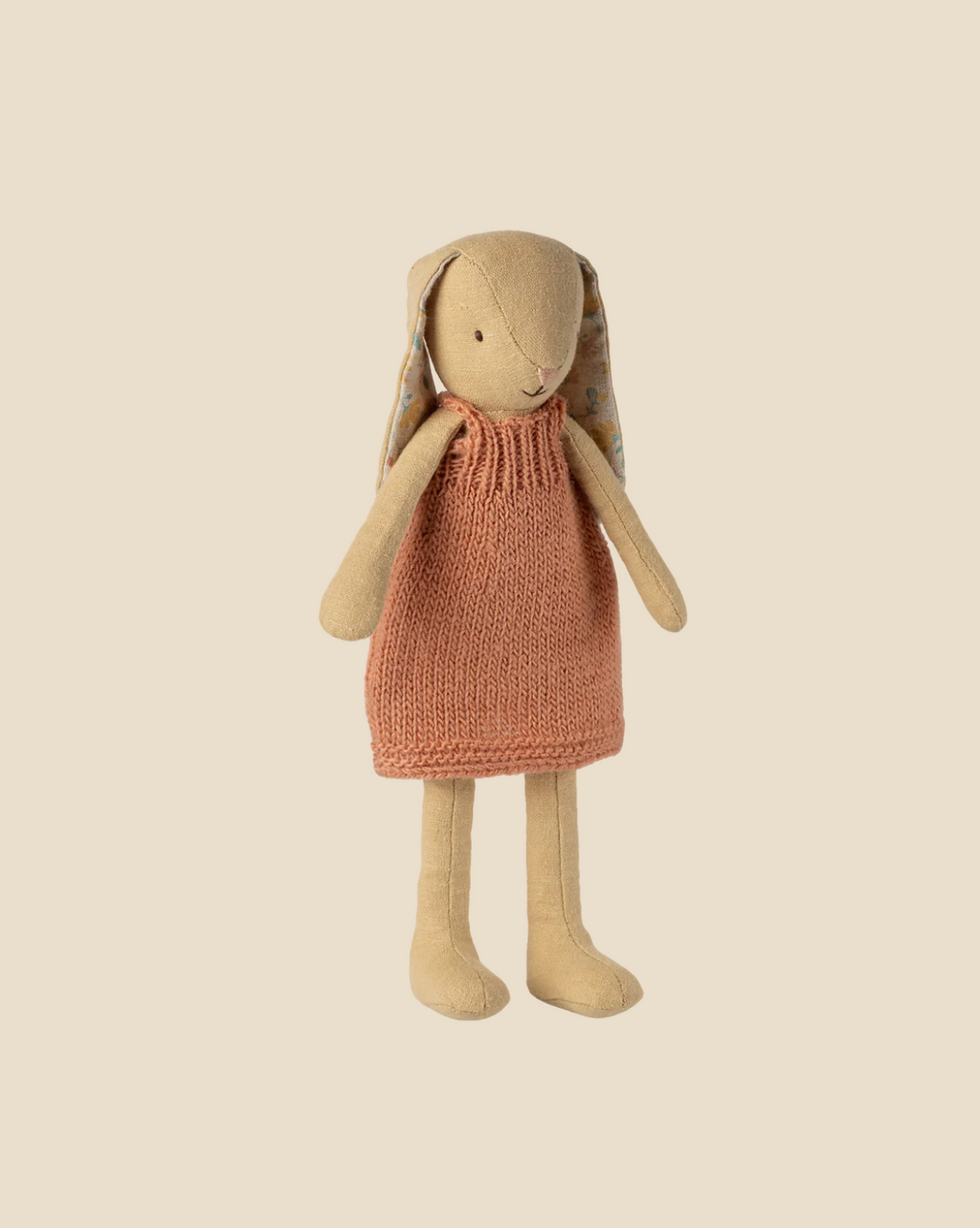 Maileg Bunny, Size 2 - Cream Yellow - Knitted Dress