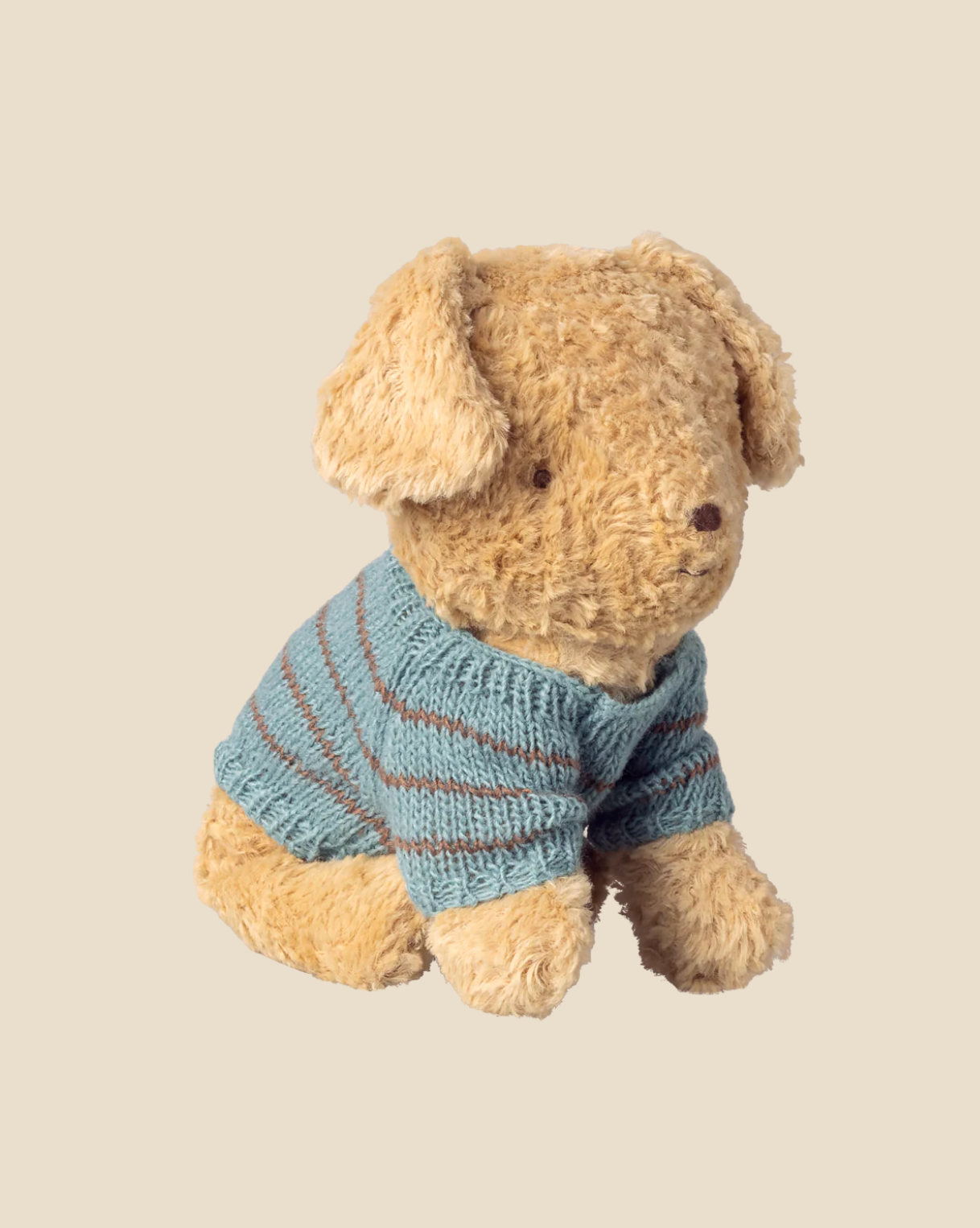 Maileg Knitted Puppy Sweater - Dusty Blue