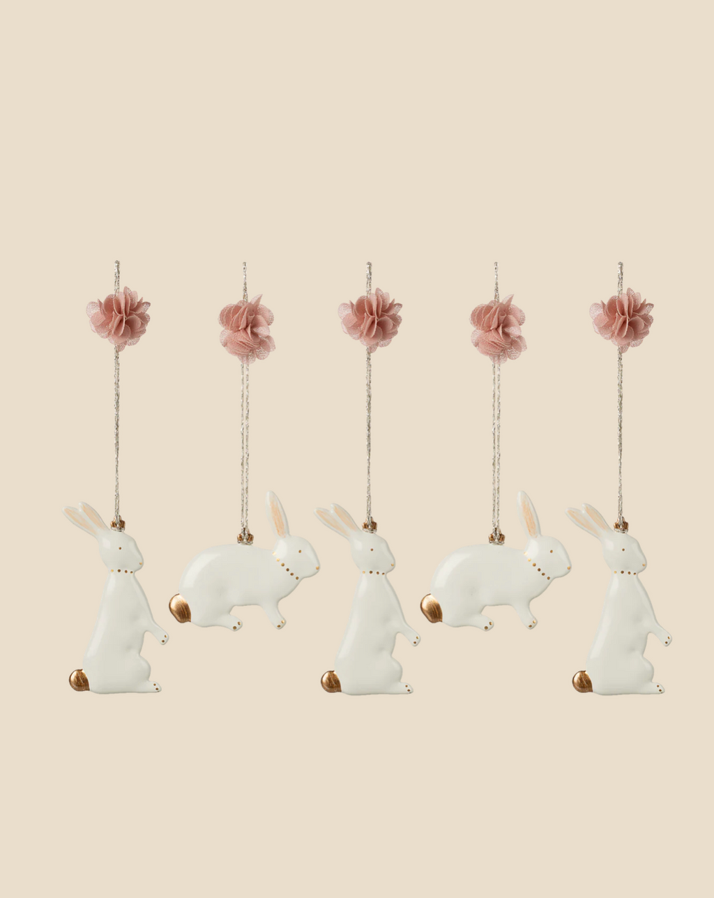 Maileg Metal Ornament Set - Easter Bunny