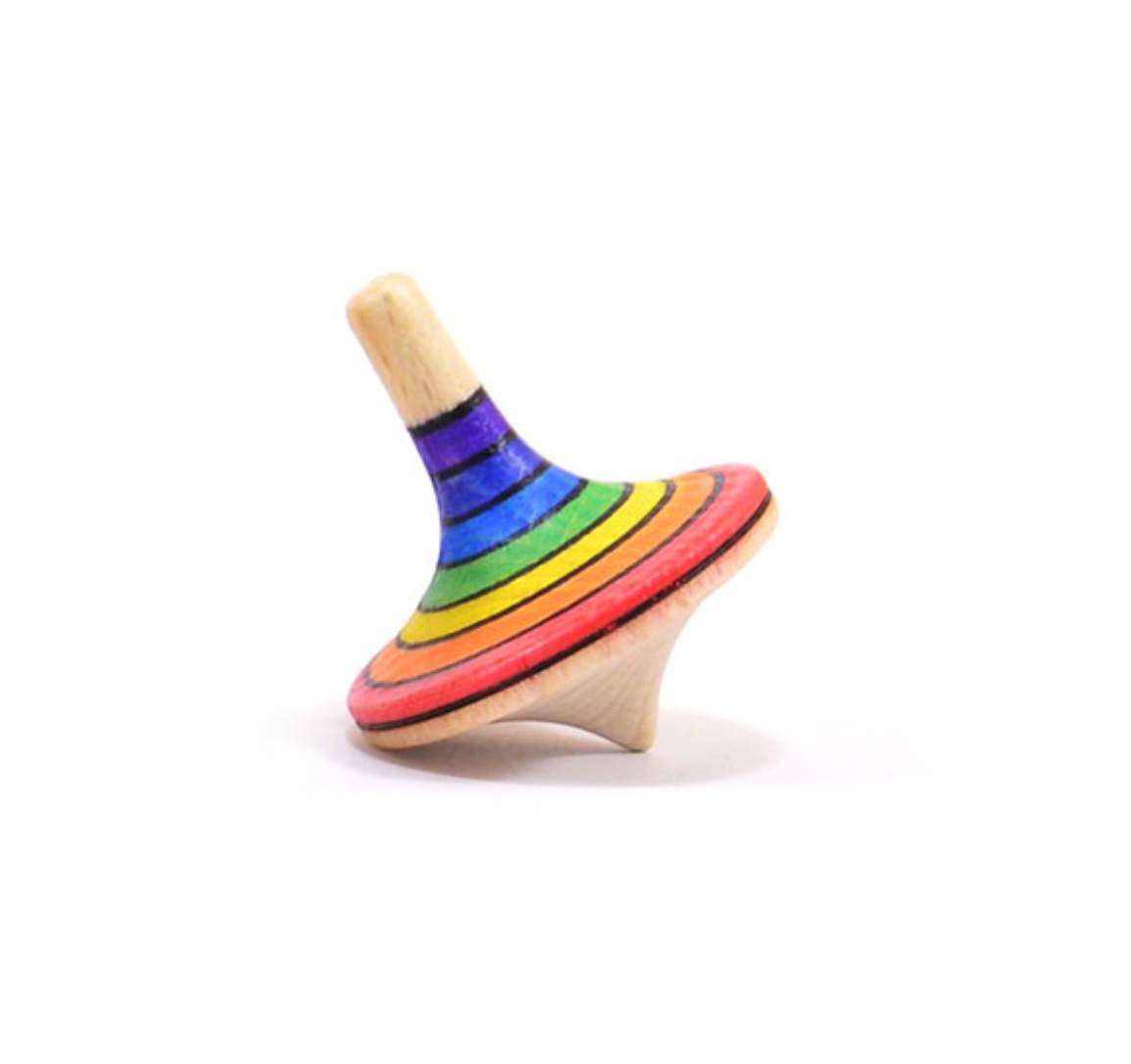 Mader Rallye Rainbow Spinning Top, Small - Purple
