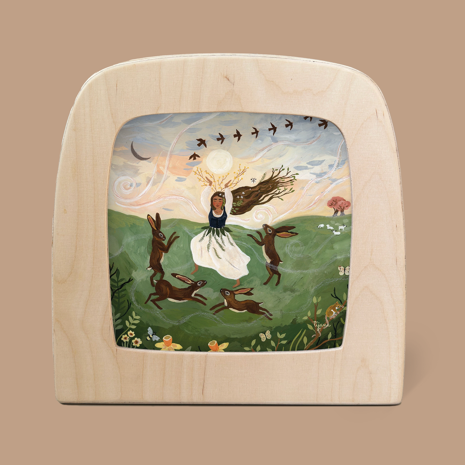Silhouette Only - Dancing With Hares Silhouette for Toverlux Lamp