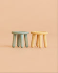 Maileg Stool Set, Mouse - Mint/Light Yellow