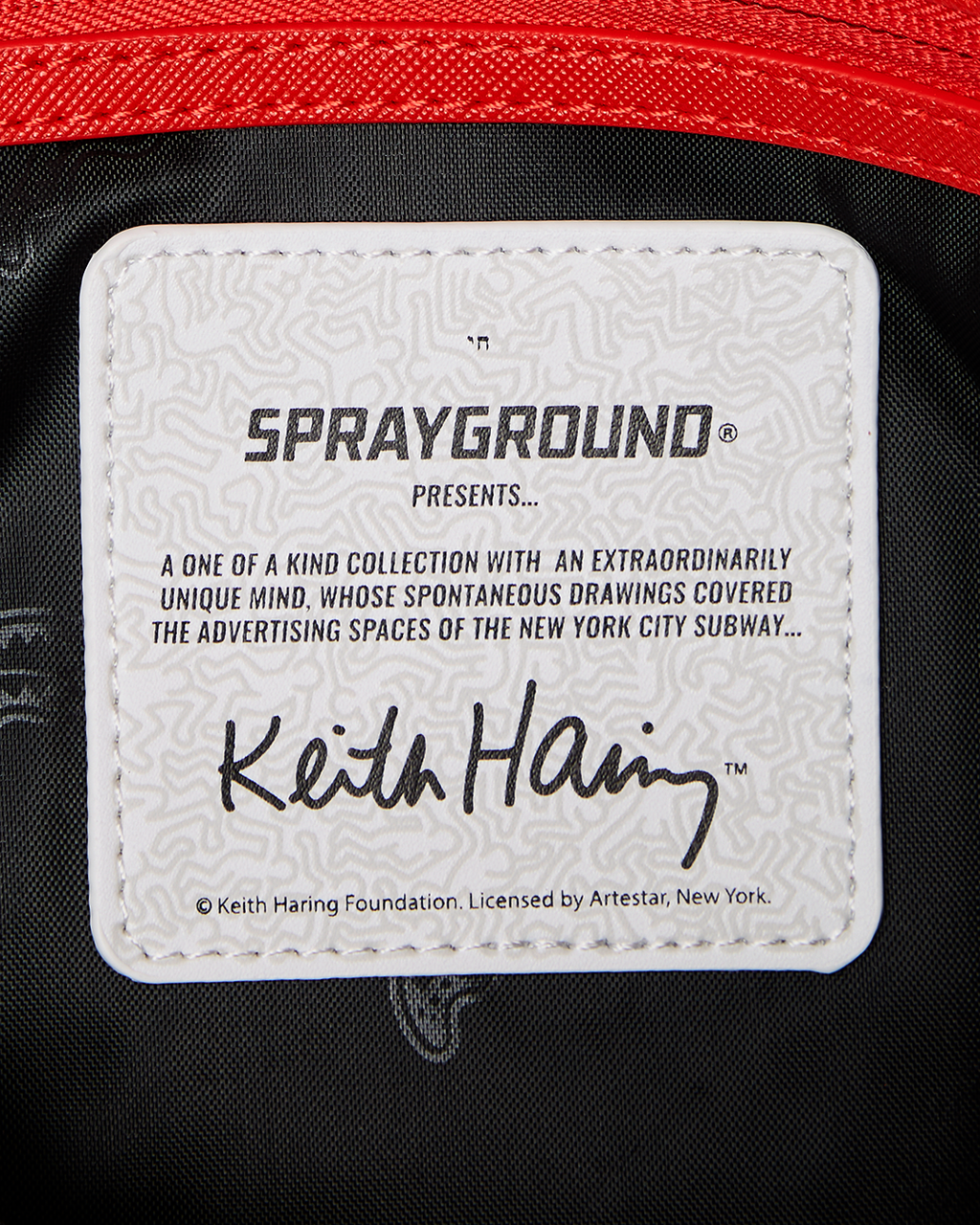 KEITH HARING THE BIG BLUE PURSE ART TOTE