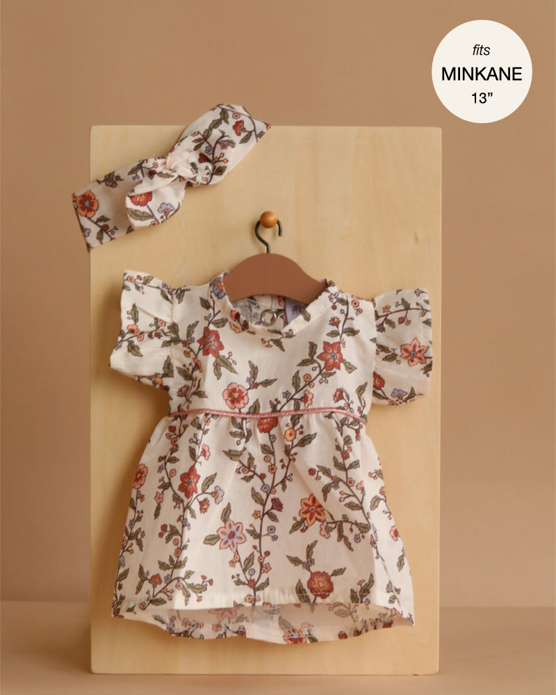 Minikane 13" Doll Clothing | Daisy Dress & Headband in Cotton - Gisele
