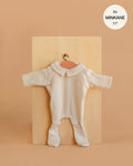 Minikane 11" Doll Clothing | Sleep Well Corentin Onesie in Ribbed Knit - Linen