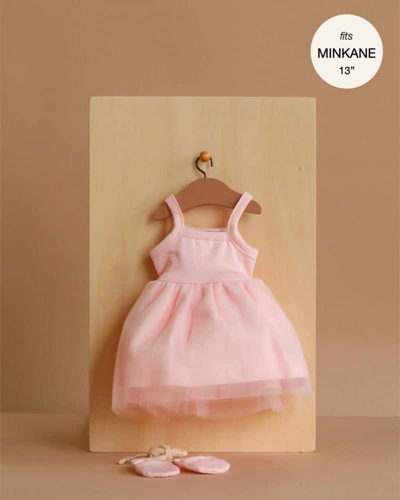 Minikane 13" Doll Clothing | Rosella Tutu with Ballet Shoes - Pale Pink
