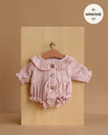 Minikane 13" Doll Clothing | Leonore Ruffled Romper in Cotton Gauze - Orchid Pink