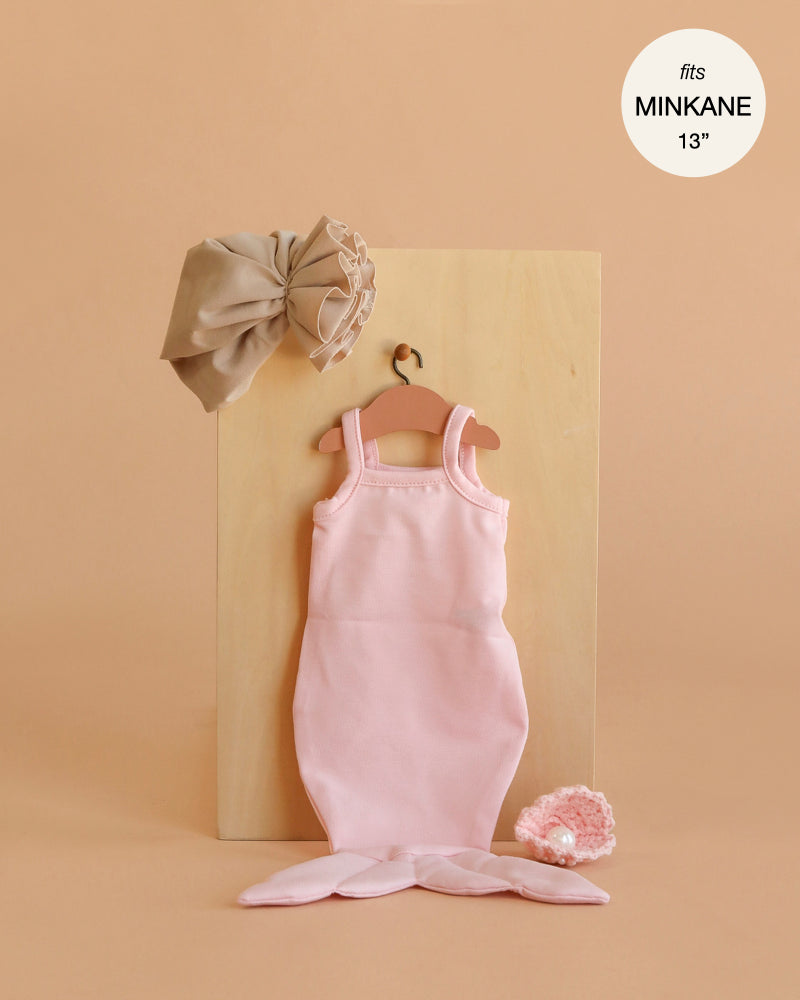 Minikane 13" Doll Clothing | Mermaid Costume & Pink Pearl Seashell Set