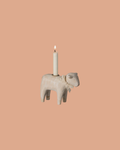 Maileg Wooden Candle Holder, Lamb - Off White