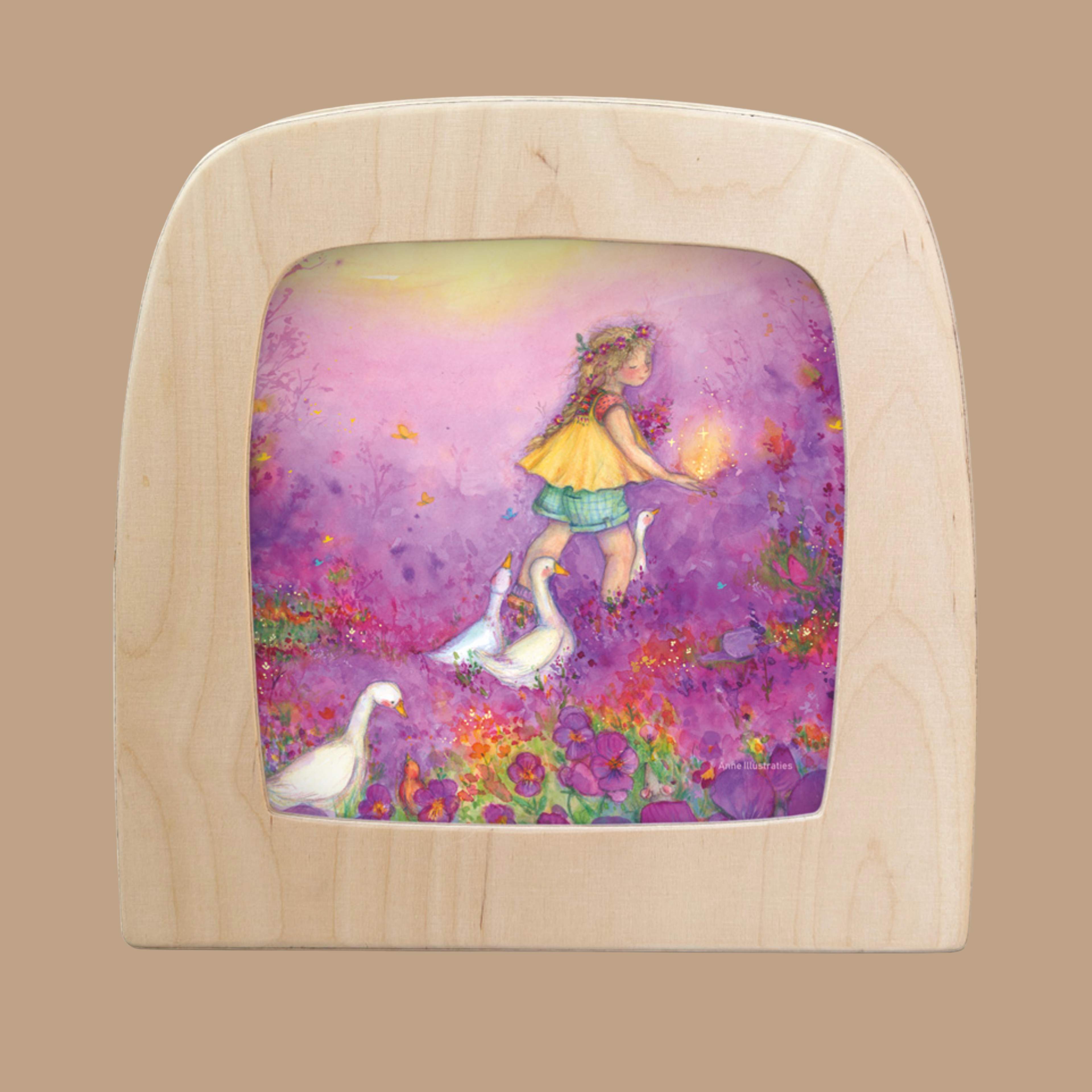Silhouette Only - Little Goose Girl Silhouette for Toverlux Lamp