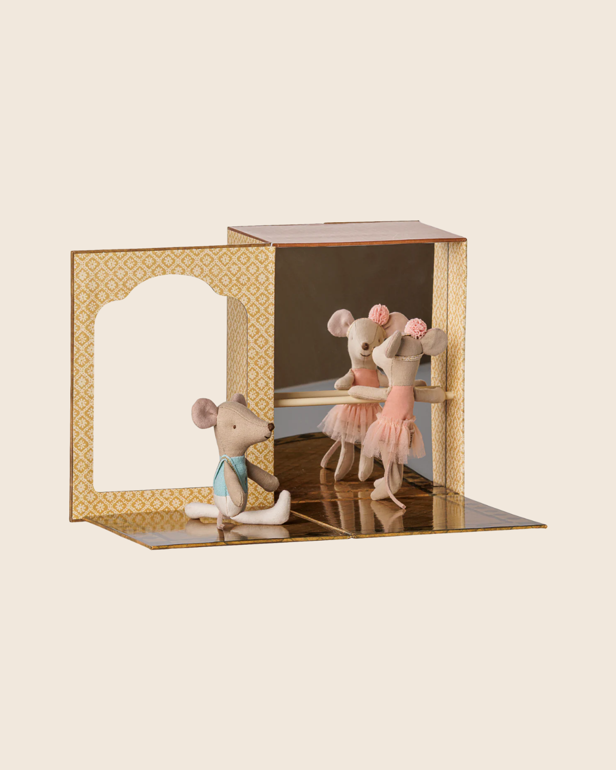 Maileg Ballet Mice in Dance Studio, Little Sister and Brother