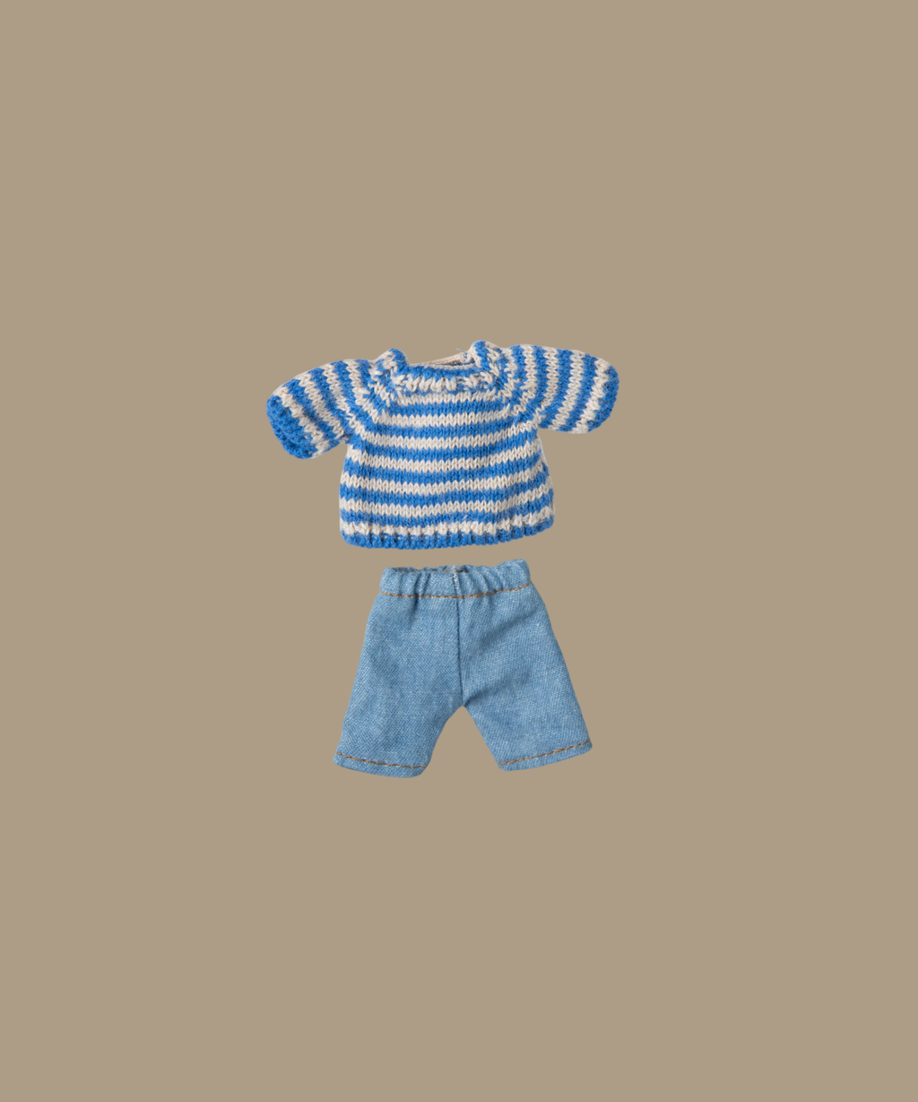 Maileg Extra Clothing: Knitted Sweater and Pants, Big Brother Mouse
