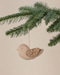 Maileg Fabric Ornament, Bird - Winter Heart - Sand