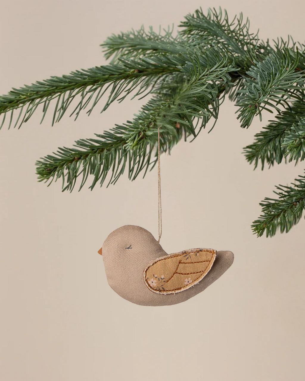 Maileg Fabric Ornament, Bird - Mable - Latte