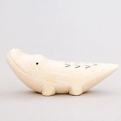 Handmade Tiny Wooden Safari Animals - Alligator