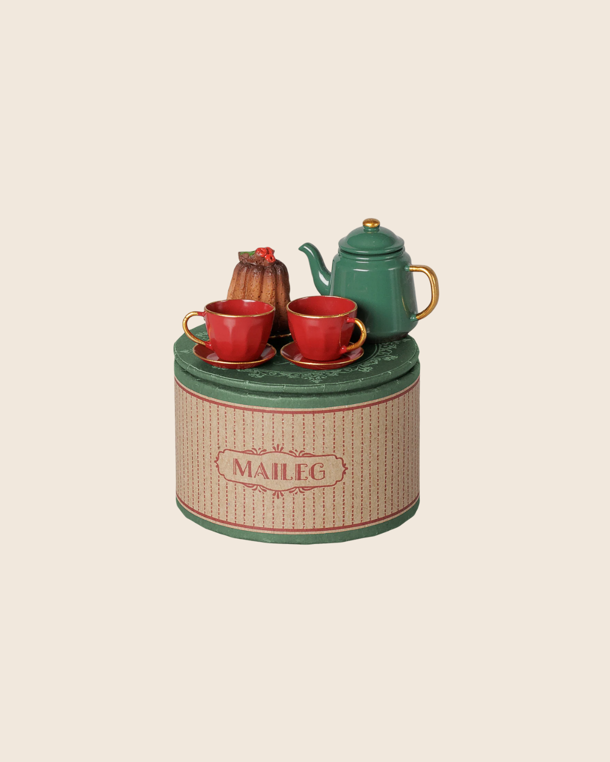 PRE-ORDER: Maileg Christmas Tea Party, Mouse - Red/Green (Estimated Arrival Early November)