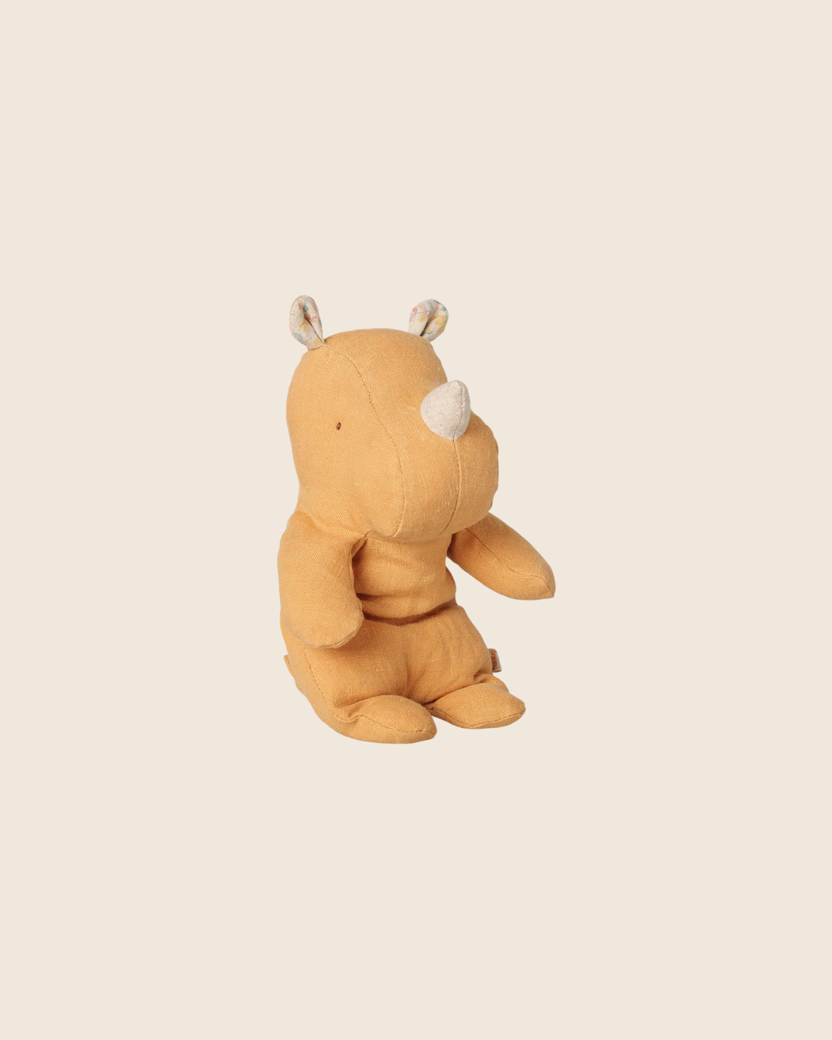 PRE-ORDER: Maileg Safari Friends, Rhino, Small - Vintage Yellow (Estimated Arrival Mid November)