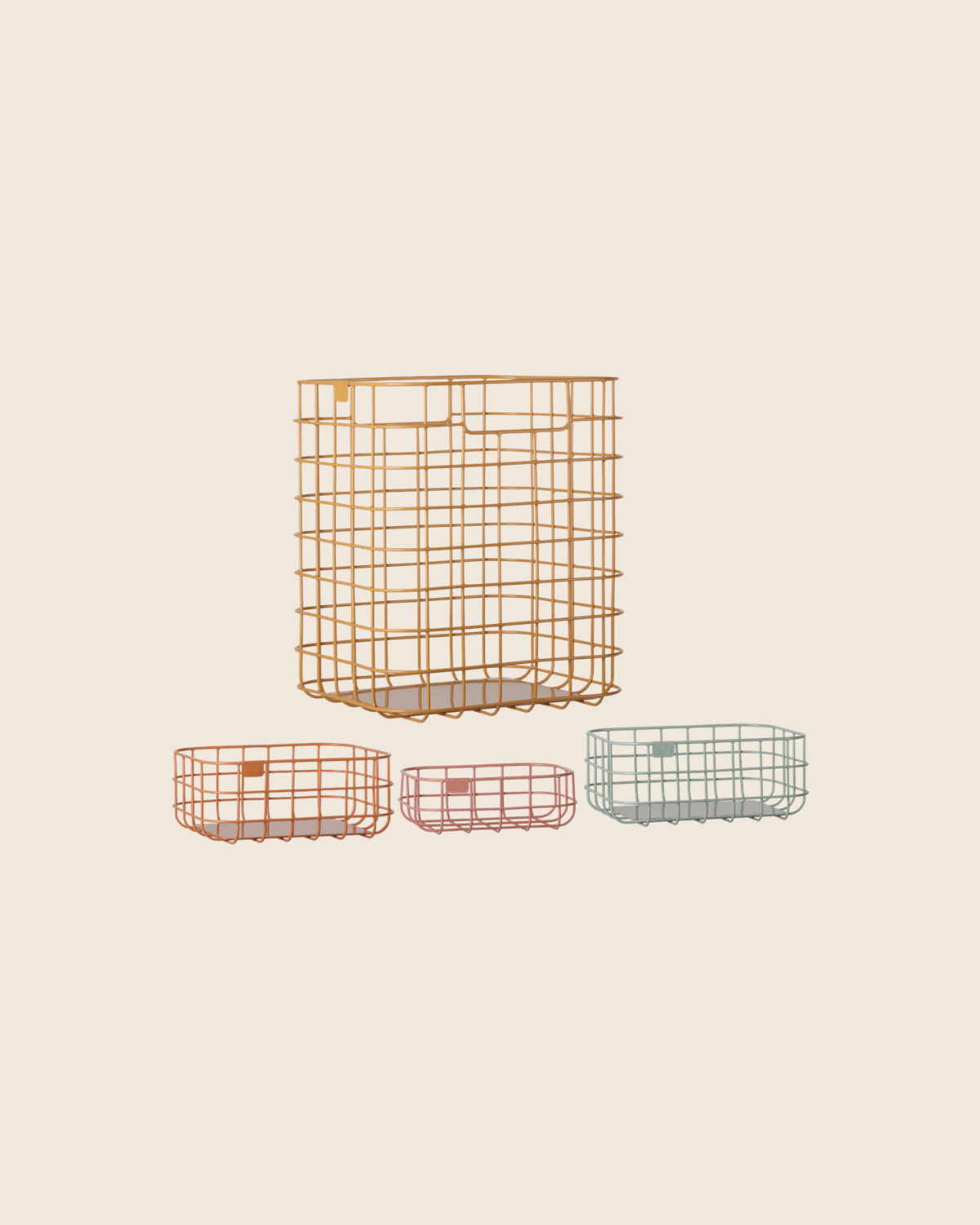 PRE-ORDER: Maileg Metal Basket Set, 4 pcs (Estimated Arrival Early November)