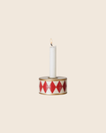 PRE-ORDER: Maileg Christmas Candle Holder, Drum - Red/Off White (Estimated Arrival Mid October)
