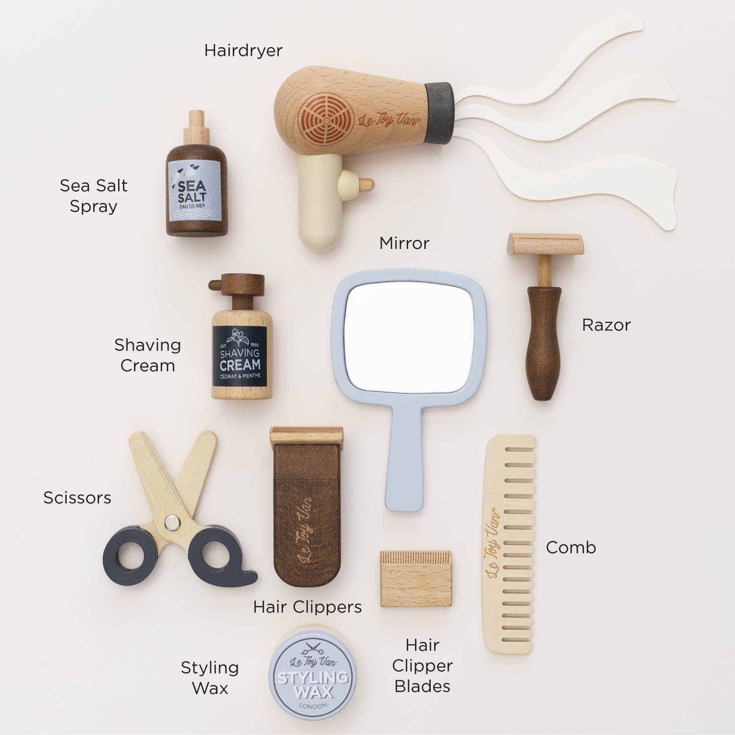 Wooden Hairdresser & Barber Kit