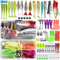 Fishing Lures Kit 78/106/188/361pcs Complete Freshwater Tackle Set with Spoon Lures Soft Plastic Worms Crankbaits Jig Hooks Tackle Box for Bass Trout Salmon Beginners and Experienced Anglers