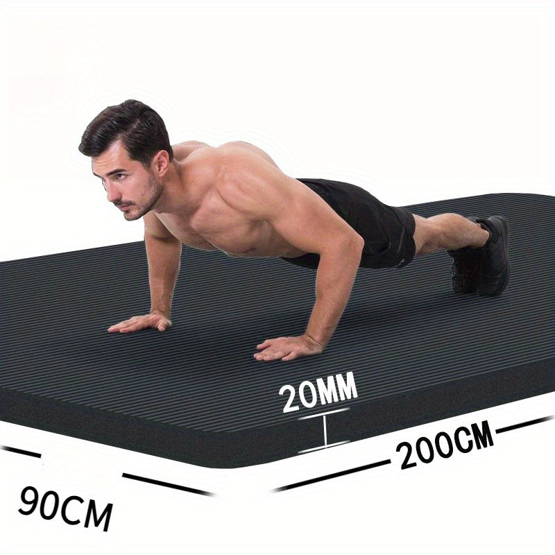 Extra Thick Yoga Mat 20mm – Extra Long 79 x 35 Inch Non-Slip Exercise Mat for Men, High-Density Cushioning for Pilates, Fitness, Stretching & Home Gym Workouts