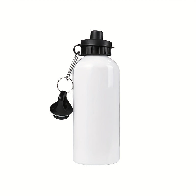 Aluminum Water Bottle Set of 6 – 600ml / 20oz Shatterproof Lightweight Sport Bottles with Matte Finish for Hiking, Camping, Cycling & Outdoor Adventures – Sublimation Ready
