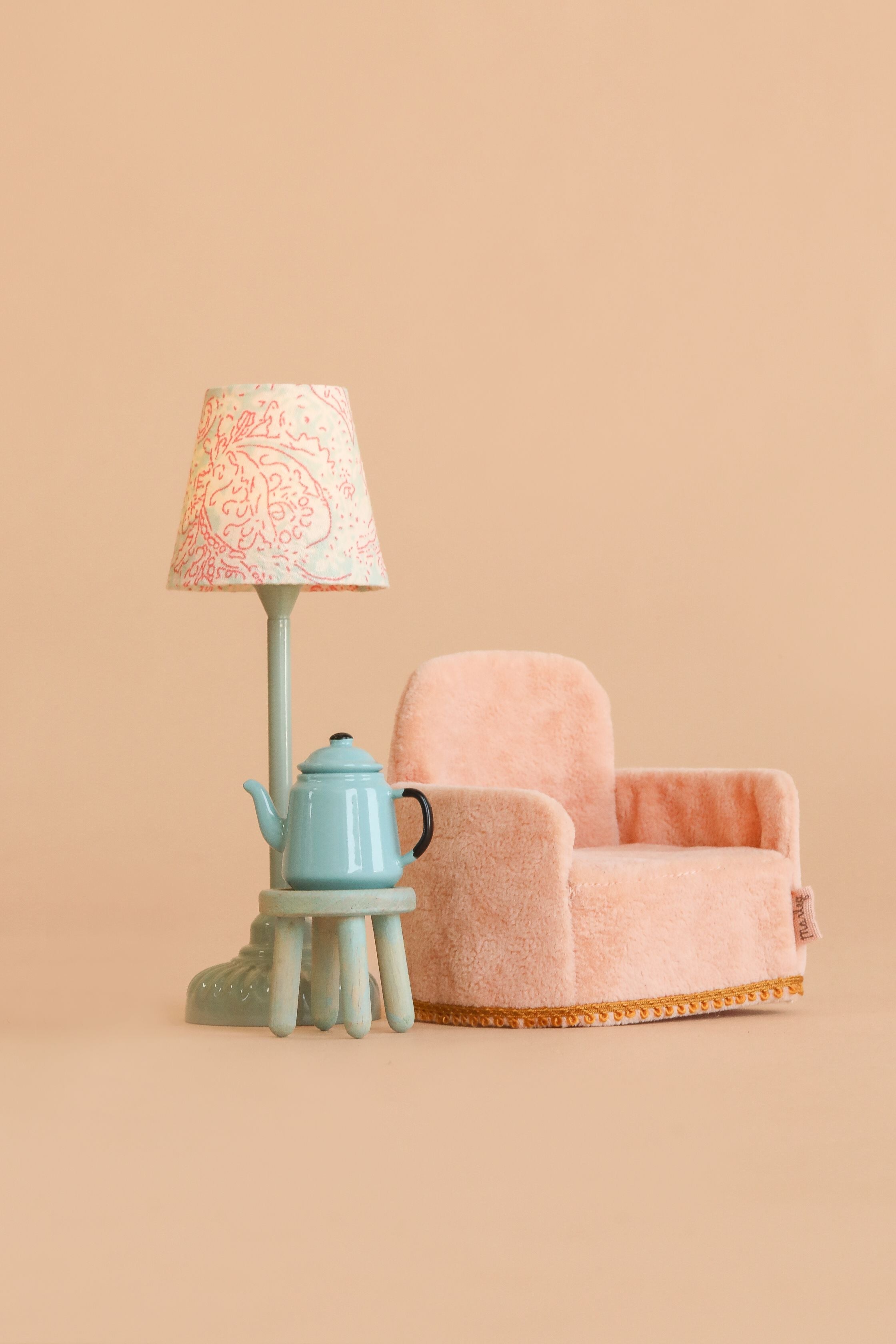 Maileg Stool Set, Mouse - Light Rose/Light Mint