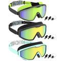 Anti-Fog Swimming Goggles 3 Pairs Leak-Proof UV Protection with Nose Clip Earplugs for Adults Kids Pool Open Water Gift Set