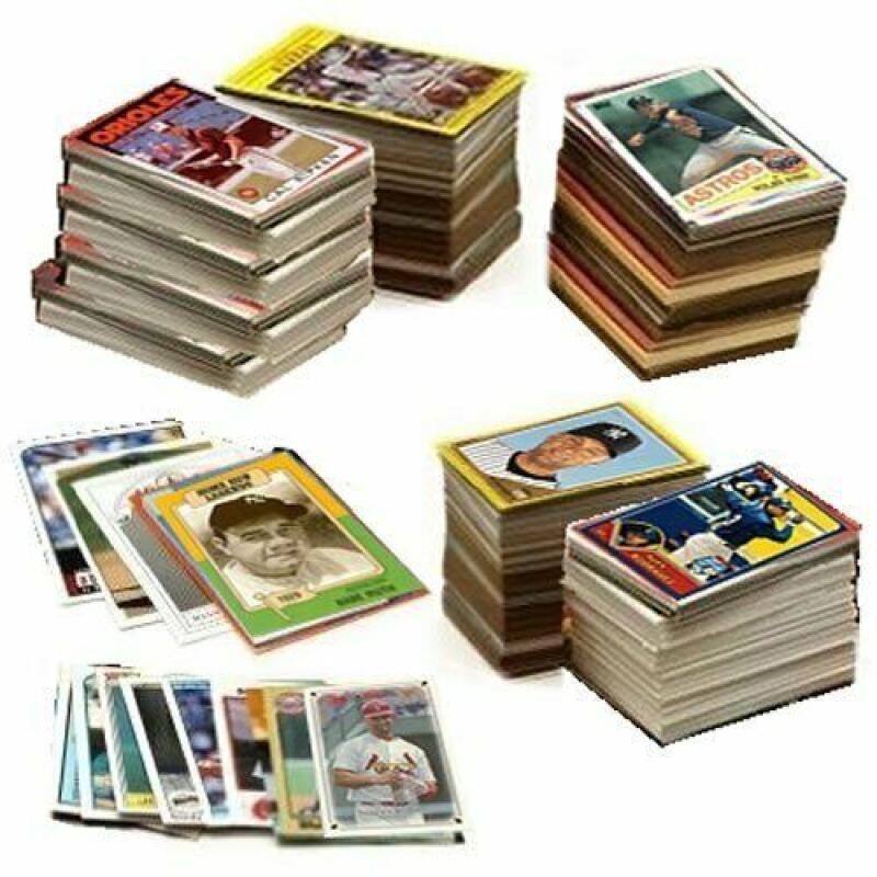 MLB Baseball Cards 600 Pack Lot with Unopened Pack Includes Ruth Ryan Griffey Thomas Bonds Vintage 80s 90s Baseball Card Collection Gift Box for Collectors Kids Sports Fans
