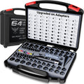 Laser Bore Sighter Kit with 64 Adapters, Red Laser Bore Sight for Rifles Shotguns Pistols Revolvers, Multi-Caliber .17 to 12GA Boresighter 400 Yard Range 72Hr Battery Life Class IIIA